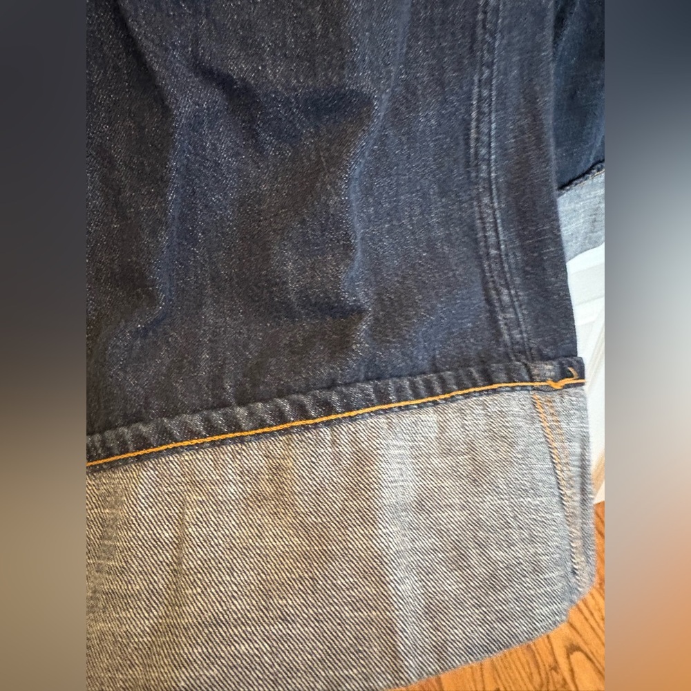 GAP Indigo Wide-Leg Cuffed Jeans - Picture 2 of 4